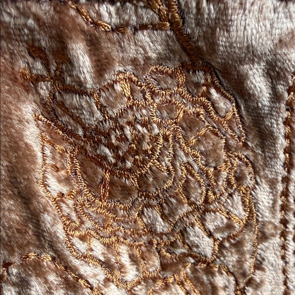 Anthropologie Embroidered Copper velvet dress size 14
Lucie Velvet Embroidered - Picture 10 of 14